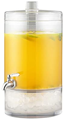 RONGJJ 6.4 litros Torre De Cerveza con Grifo, Dispensador De Torre De Cerveza con Tubo De Hielo Etiqueta De Barril para Dispensar Bebidas De Fiesta Dispensador De Cerveza, 7.5L