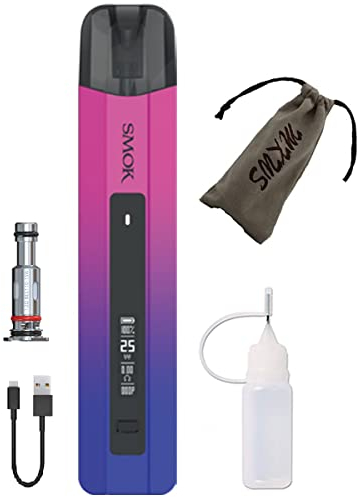E-Zigaretten-Starter-Set, Authentic Smok Nfix Pro Kit Eingebauter 700-mAh-Akku, OLED-Bildschirm-MTL-Vaping-Pod-System Vape-Kit, ohne E-Liquid, ohne Nikotin (Blau Lila)