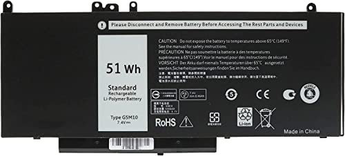 AKKEE G5M10 Laptop Akku für Dell Latitude 14 E5450 E5550 15.6 inch Series Notebook 0WYJC2 8V5GX R9XM9 WYJC2 1KY05 7.4V 51Wh 4Cell