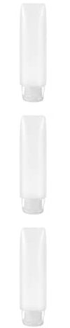rongweiwang 3 PCS Travel Bottle Portable Toiletries Dispensing Container Refillable Squeezable Dispenser Tube Household 50ML Clear, 50ML Clear 3PCS