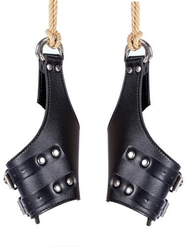 BDSM Bondage Set mit SM Handschellen Leder Stand Hängefesseln für Paare Erotische Handfesseln für Sexspiele Handcuffs für Bondage und Extremer Genuss mit Handfesseln