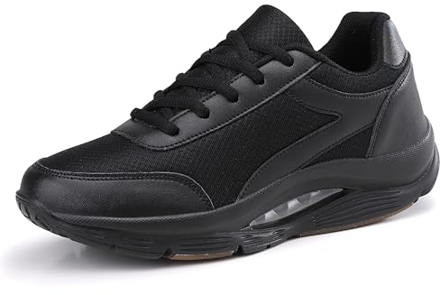 CXWRZB Femme Plateforme Baskets Mode Sneakers Air Wedges Compensées Gym Sport Chaussures Noir Mesh F 40 EU