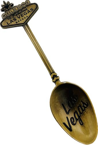 Las Vegas Souvenir-Löffel aus Rotguss oder antikem Messing (antikes Messing)