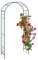 Relaxdays Rosenbogen, Metall, Torbogen Garten, HxBxT: 224 x 110 x 41 cm, Stabiler Rankbogen für Kletterpflanzen, grün
