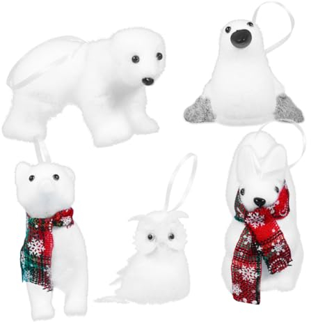 Amosfun 5St Schaumstoff-Anhänger Spielzeug für Kinder kinderspielzeug Toy Ornament für Kinder Tierornament aus Schaumstoff Dekor Christbaumschmuck Weihnachtsanhänger Fuchs