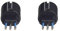Adattatore Semplice da Schuko 2P+T 10A / 16A a Spina Piccola Italiana 10A, Adattatore da Viaggio 250V Max 1500W (2 Pezzi, Nero)