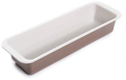 BirnePower Backblech Backofenform Bratform Kuchenform Kastenform Brotbackform Auflaufform Antihaft Schicht Bräter Form 35 x 11 cm Creme