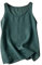 SYDUZAX Linen Tank Tops for Women UK Sleeveless Vest Tops Summer Fashion Cotton Line Baggy Shirt Blouse Plain Swing T-Shirt Retro Vests Casual Loose Solid Tee Tunic for Women UK Plus Size
