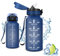 Vikaster Gourde, Gourde avec paille 500ml, sans BPA, Étanche & Réutilisable, Water Bottle Ouvrir en un Clic, Convient Pour la Gym, le Yoga, le Camping, Randonnée