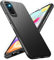 Handyhülle für Samsung Galaxy A41 Hülle mit Schutzfolie, Schutzhülle Galaxy A41 Bumper Stoßfest Case Rutschfester Textur Hard PC Rugged Hüllen Galaxy A41 Cover (Schwarz)