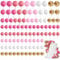 Bouiexye 75 Pieces Cake Balls Topper Decorations Foam Cupcake Topper Mini Balloon Cake Topper Balls Cake Picks for Cake Deco Birthday Party Wedding（Pink White Gold Series）