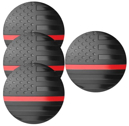 Auto-Felgenmittenabdeckung, Flaggen-Radmittenabdeckung, 4 Stück Auto Radnabe US Flagge Abdeckung Felgen, Express Patriotic Feelings Automobilrad, rostfreie Dekoration für Wohnwagen, Miniv