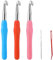 GUTERTOP 3 Stück häkelnadel 8mm 9mm 10mm, Metall Häkelnadel mit Maschenmarkierer, Ergonomische Häkelnadeln Mit Weichen Griffen, Crochet Hook für Anfänge