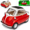 Welly B*M*W Isetta Rot mit Weiss 1955-1962 1/18 Modell Auto mit individiuellem Wunschkennzeichen