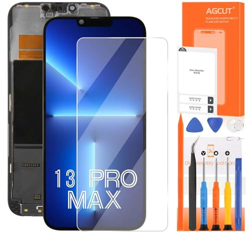 For iPhone 13 Pro Max LCD Screen for iPhone 13 ProMax LCD Display A2643 A2484 A2641 A2644 A2645 6.7 Inch Replacement Touch Screen Digitizer Assembly with Tools, Incell