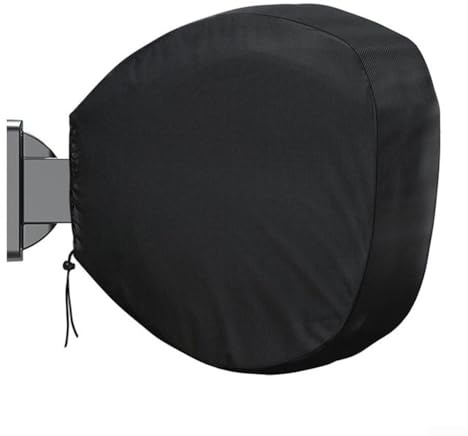Abdeckung für Gartenschlauchtrommel, Wandmontage, 420D-Oxford-Gewebe, wasserdichter Schutz für einziehbare Schlauchaufbewahrung, schwarz, 55 x 55 x 30 cm, Wetterschutz