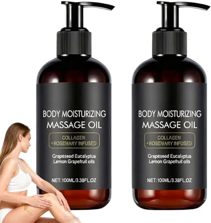Leichtes feuchtigkeitsspendendes Massageöl für den Körper, Anti-Cellulite-Massage, nährt trockene Haut und strafft schlaffe Haut Serumöle, schnell absorbierend und zur Reduzierung von Serumöle (2PCS)
