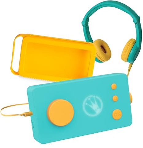 Lunii - Pack Ma Fabrique à Histoires + Casque + Coque de Protection | Coffret Boite à histoire Enfant Dès 3 à 8 Ans, 2h30 d'histoires incluses à télécharger, Fabriquée en France