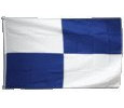 Flagge Fanflagge 4 Karos blau-weiß - 90 x 150 cm