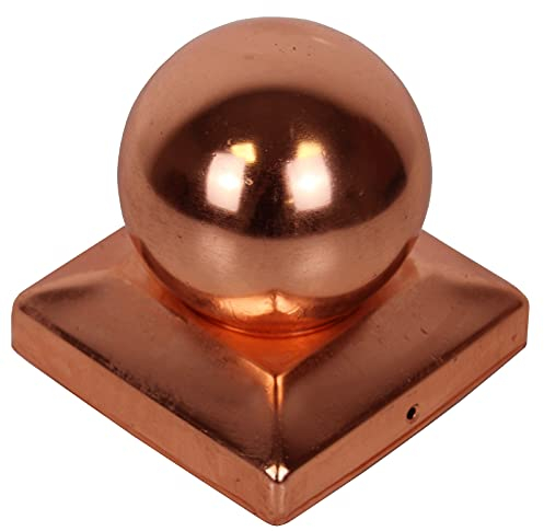 Baumarktplus Pfostenkappe Kupfer Kugel 101 x 101 mm 10 x 10 cm
