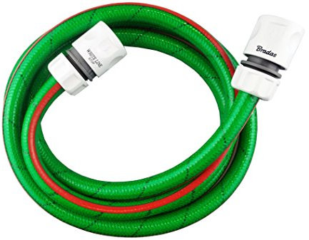 Garden hosepipe Connection kit,2m of Premium 6 Layer Garden Hose with Two Premium Universal Size Hose connectors,Ideal to Link a Garden tap to a Hose Reel or Pressure Washer