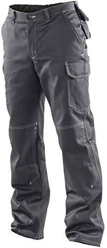 KÜBLER Workwear KÜBLER ORGANIQ Arbeitshose anthrazit, Größe 56, Herren-Arbeitshose aus Baumwolle, Arbeitshose mit Knieschutztaschen nach EN 14404, Bequeme Arbeitshose