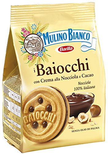 Mulino Bianco Biscotti Baiocchi Nocciola, Colazione Ricca di Gusto - 260 gr