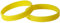 Plain Yellow Coloured Silicone Sports Arm Exercise Wristband Bracelets Rubber Wrist Bands Party Accessories For Men Women Boys Girls (Pack of 2)