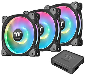 Thermaltake Riing Duo 12 RGB Radiator Fan 3 Pack Dual Riing/Paquete de 3 Ventiladores para PC