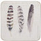 Creative Tops Cork Backed Coasters Set with Printed 'Feather' Design, Multicolor
