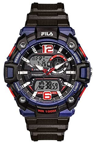 FILA N°189 38.189.001 Herren Uhr analog-digital Quarzwerk mit Plastik Armband 38-189-001