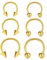 Longita 6 Stück 16G Septum Piercing Nasenpiercing Chirurgenstahl Helix Tragus Knorpel Piercings Ohr Lippe Hufeisen Ring Köperschmuck Innen 8-12mm