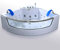 VASCA DA BAGNO IDROMASSAGGIO CROMOTERAPIA 152 x 152cm Capri DOPPIA POMPA SPA