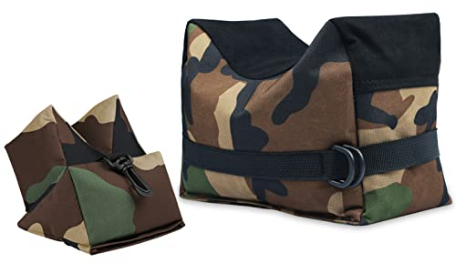 Feyachi Outdoor Schießenauflage Taschenauflage vorne & hinten Unterstützung SandBag Stand Halterungen mit 900 Denier Polyester dauerhafte Konstruktion und Wasserbeständigkeit für Gewehr Jagd
