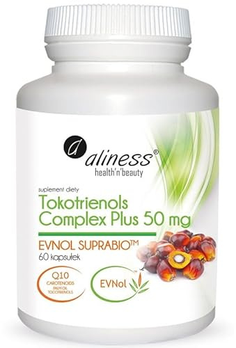 Aliness Tokotrienols Complex PLUS 50mg, Nahrungsergänzungsmittel mit Pflanzenextrakten, 60 kapseln