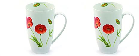 Cha Cult 2 X Mega-Becher Poppy Porzellan 0,5 l = 2 Becher !