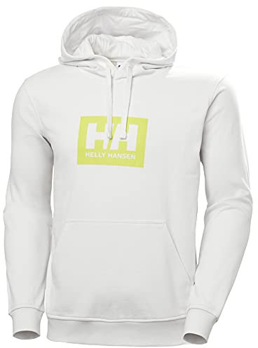 Helly-Hansen Uomo HH Box Hoodie, Bianco/Nero (White/Black), M