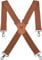 Braune 5,1 cm breite Hosenträger, robuste Arbeits-Hosenträger, drehbare Hosenträger, dicke Hosenträger, Arbeits-Hosenträger für Männer, Hosenträger mit Drehhaken, Hosenträger mit Gürtelschlaufen,