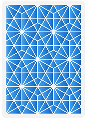 FINGERINSPIRE Moderne Geometrie Malerei Schablone 29.7x21cm Kunststoff Wandschablonen Dreiecke Sechsecke Blöcke Kunst Handwerk Schablonen Hollow Out Schablone Vorlagen für Wand Fliesen Möbel Stoff