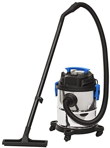 Gecheer Nass- und Trockensauger Staubsauger Trocken-Saugen & Nass-Saugen Gebläse zum Trocknen,3-in-1-Funktion: Nassreinigung, Trockenreinigung und Gebläse, 1200 W 20 L Silbern