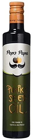 Pepo Papa - Olio di semi di zucca puro al 100%, ottenuto dalla prima spremitura con metodo tradizionale (500 ml)