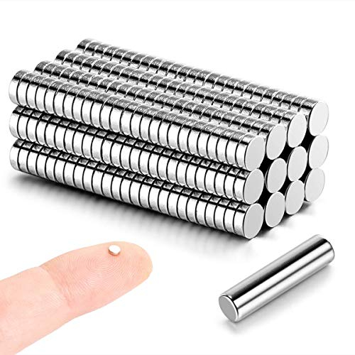 300 Stück 3x1mm Magnete – MEALOS Winzige Magnete – Mini-Magnete, kleine runde Magnete zum Basteln – Neodym-Magnete Seltenerdmagnete für Miniaturen, kleine Modelle – mit Aufbewahrungsbox
