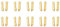 sourcing map 10 Stück Reißverschluss Reparatur Doppelt Open Reißverschluss Stopper Verriegelung Kit #5 Stecknadeln Reissverschluss Reparieren für Jacke Mantel Zweiwege Kleidung, Gold Ton