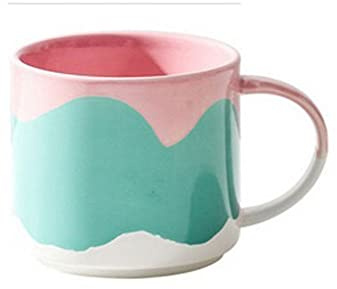 BONAD Travel Mug Creative Mug Retro Personality Ceramic Breakfast Cup Cute Milk Coffee Cup Simple Water Cup Tea Mug (Color : Green)