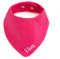 Personalisiertes Dreieckshalstuch aus Baumwolle, Halstuch für Jungen, Mädchen, Unisex, mit Druckknopfverschluss, in verschiedenen Farben mit Wunschnamen-Musselin (Pink)