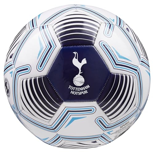 Tottenham Hotspur F.C. Football Soccer Ball for Adults Teenagers Kids Training Football Size 3, 4 or 5 Spurs Merchandise (White/Navy, Size 3)