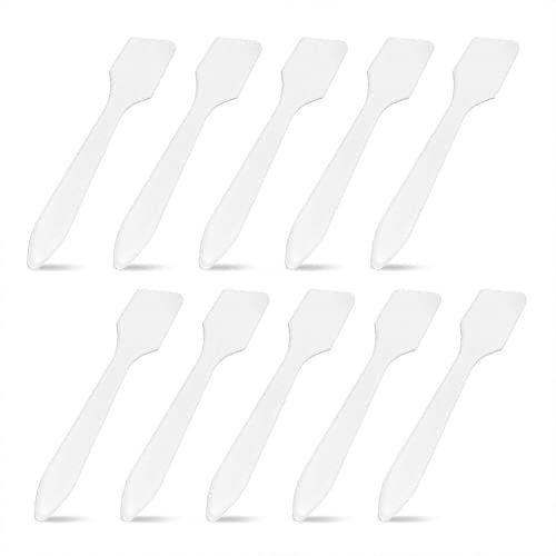 Luxylei Spatules À Crème Jetables, 20 Pièces/Ensemble, Cuillères À Pointe De Masque De Maquillage, Spatules À Pointe De Masque en Plastique pour Mélanger Échantillonner des Cosmétiques