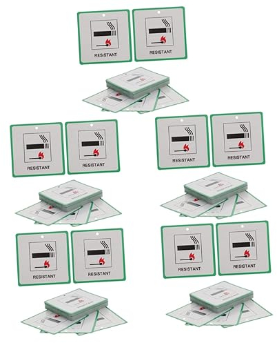 YARNOW 250 STK Dl7 Feuerzeichen Brandwarnschilder Feuerlöscher-anhänger Aus Karton Brandschutzetiketten Prüfplaketten Für Feuerlöscher Kartenvorrat Beschichtetes Papier Möbel