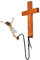Kruzifix Kreuz Wandbehang Bungee Jesus Kreuz Christus Wandskulptur 18 cm