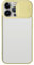 case&me cover trasparente con protezione totale per fotocamera, iPhone 13 Pro, protezione fotocamera rimovibile, giallo